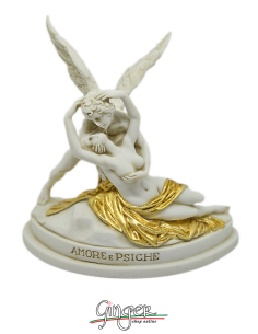 A. Canova - Cupid and Psyche 13 cm - (with the golden cloth)