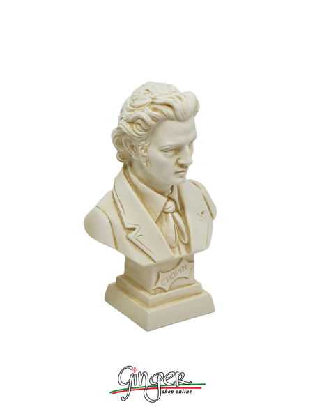 Composers Musicians - Fryderyk Chopin - hand aged bust cm 11