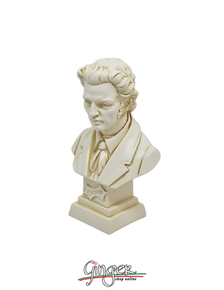 Composers Musicians - Fryderyk Chopin - hand aged bust cm 11