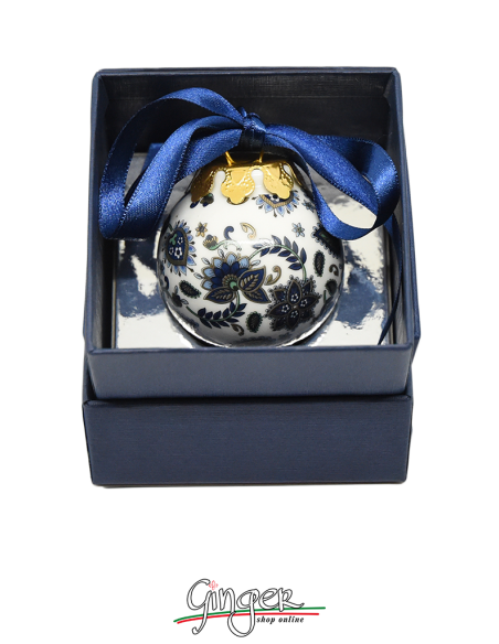 Christmas Ornaments: Blue Cachemire 1.77 or 3.14 in.