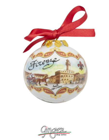 Christmas Ornaments: Florence Cathedral and Palazzo della Signoria 1.77 or 3.14 in.