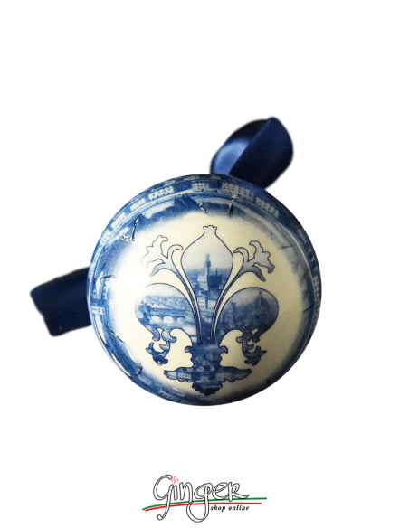 Christmas Ornaments: Florence Blue Landscape 1.77 or 3.14 in.