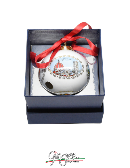 Christmas Ornaments: Three views of Florence with Lily 3.14 in.