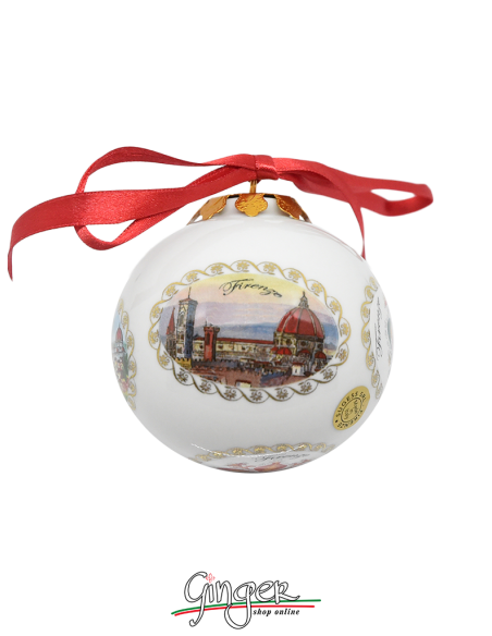 Christmas Ornaments: Three views of Florence with Lily 3.14 in.