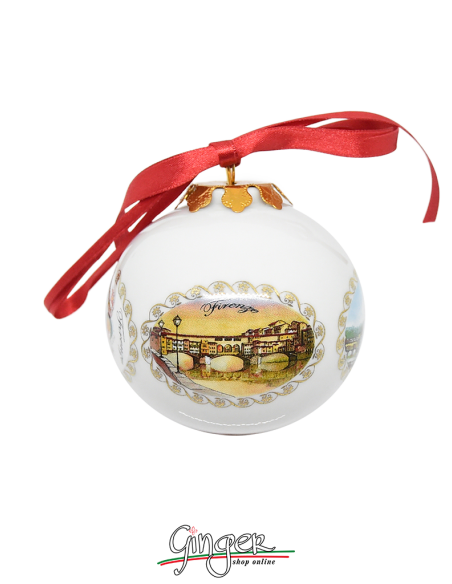 Christmas Ornaments: Three views of Florence with Lily 3.14 in.