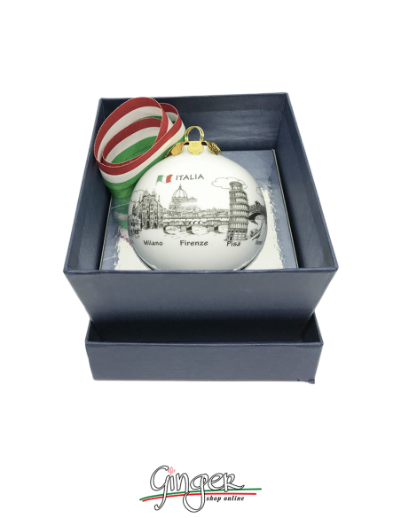 Porcelain Christmas decoration - Cities of Italy: skyline