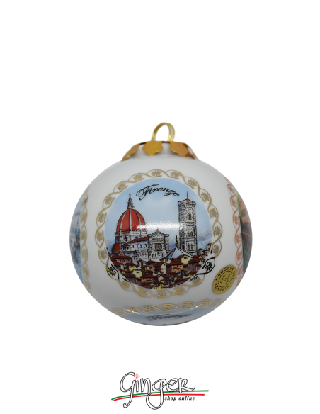 Christmas Ornaments: Five Views of Florence 3.14 in.
