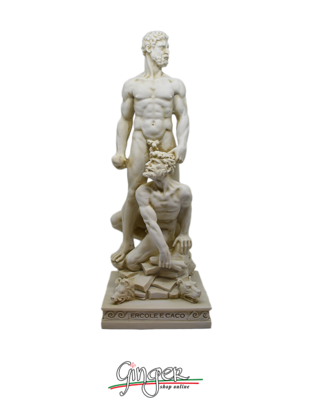 Hercules and Cacus - 12.6 in. - natural white or aged