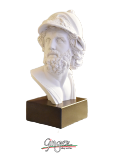 Menelaus - head with wooden base - 41 cm