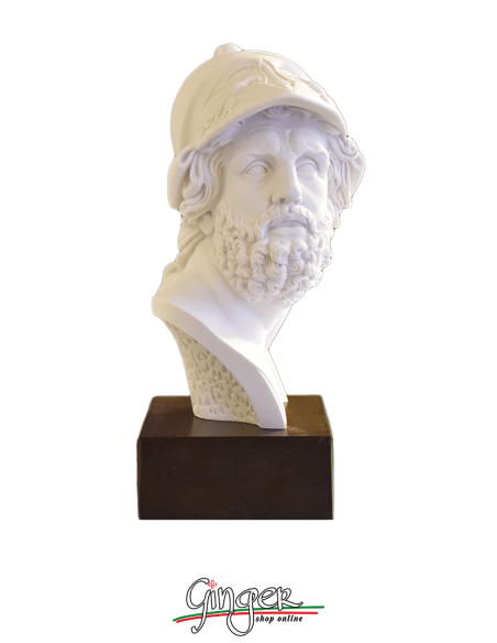 Menelaus - head with wooden base - 41 cm