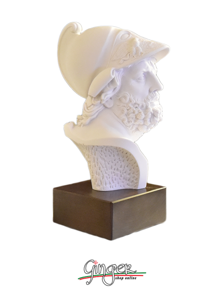 Menelaus - head with wooden base - 41 cm