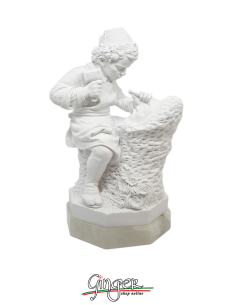Child Michelangelo who sculpts the head of Faun - 23 cm
