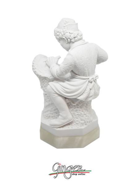 Child Michelangelo who sculpts the head of Faun - 23 cm