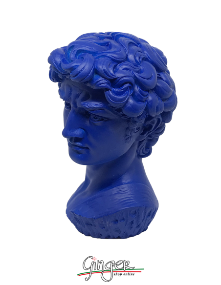 Pop-art collection - the head of Michelangelo's David - 6.7 in. (17 cm) - Blue