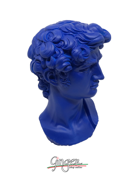 Pop-art collection - the head of Michelangelo's David - 6.7 in. (17 cm) - Blue