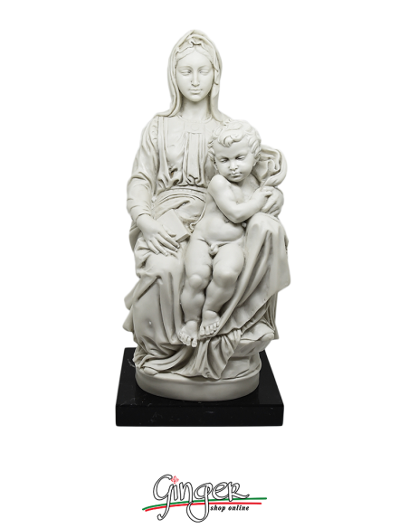 Madonna of Bruges by Michelangelo Buonarroti - h 38 cm with marble base