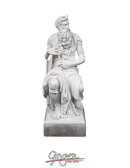 Moses by Michelangelo - base in alabaster - 30 cm
