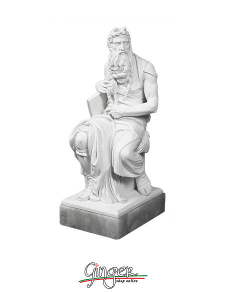 Moses by Michelangelo - base in alabaster - 30 cm
