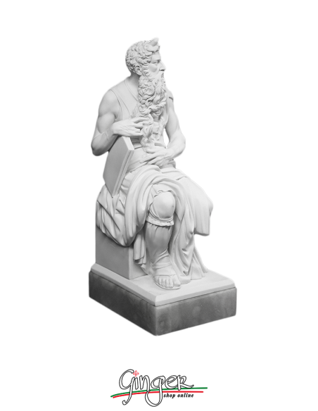 Moses by Michelangelo - base in alabaster - 30 cm