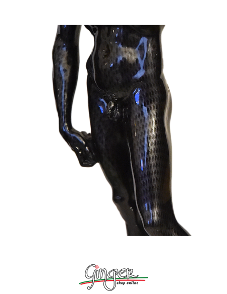 UNIQUE DESIGN - David by Michelangelo - 15,7 in (40 cm) - "carbon fiber" effect