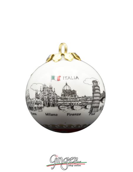 Porcelain Christmas decoration - Cities of Italy: skyline