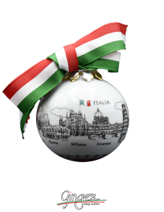 Porcelain Christmas decoration - Cities of Italy: skyline