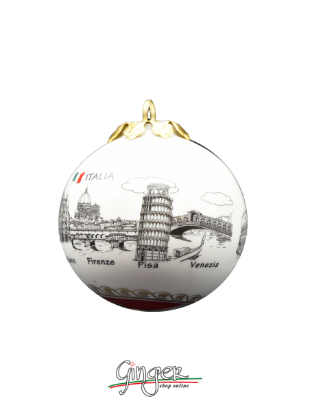Porcelain Christmas decoration - Cities of Italy: skyline