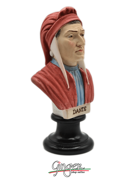 Dante Alighieri - bust 5.9 in. (15 cm) hand painted