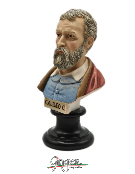 Galileo Galilei - busto 15 cm dipinto a mano