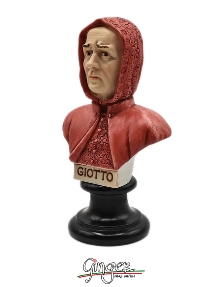 Giotto - bust 5.9 in. (15 cm) hand painted