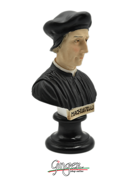 Niccolò Machiavelli - busto 15 cm dipinto a mano
