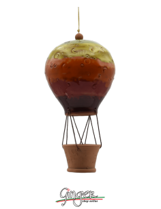 Ceramic Hot Air Balloon - diameter 9 cm (3.54") height 17 cm (6.70") - MD