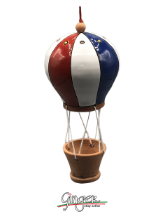 Ceramic Hot Air Balloon - diameter 7 cm (2.76") height 14 cm (5.51") - PF