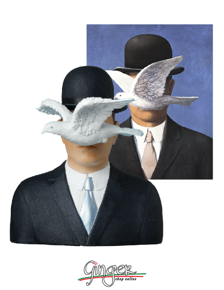 René Magritte: Man in a Bowler Hat - 16 cm (6,30")