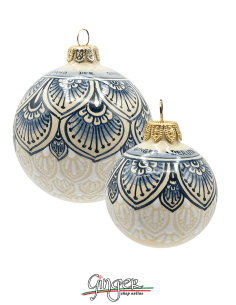 Palla di Natale in ceramica Terra d'Italia - 80 mm BL