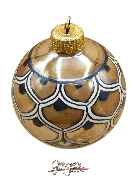 Palla di Natale in ceramica Terra d'Italia - 80 mm BL