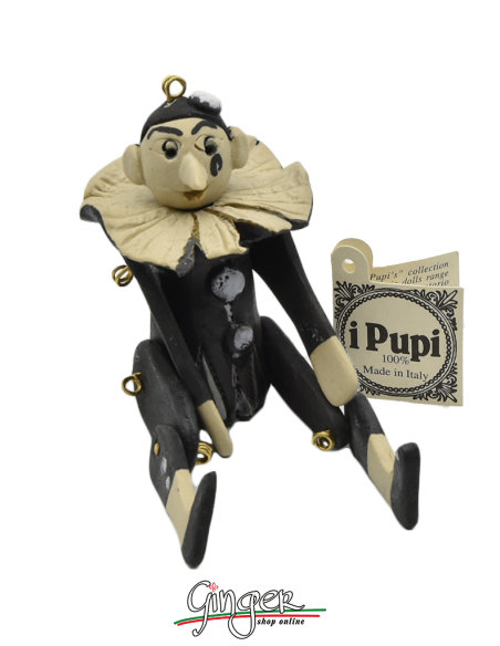 "i Pupi": Italian Masks - height 13 cm (5.12") - Pierrot