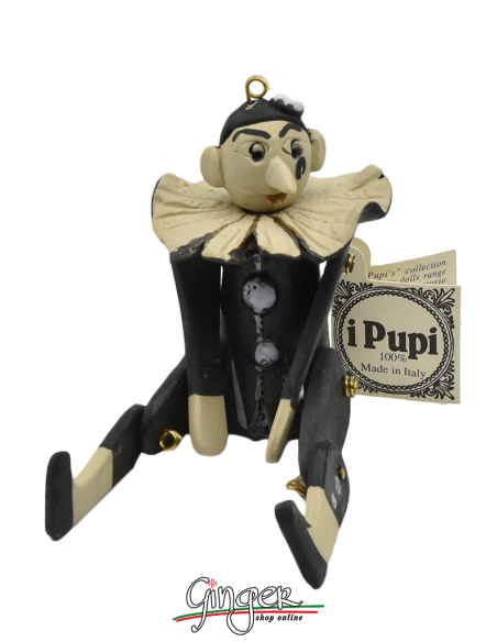 "i Pupi": Italian Masks - height 13 cm (5.12") - Pierrot