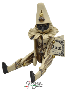 "i Pupi": Italian Masks - height 13 cm (5.12") - Pulcinella
