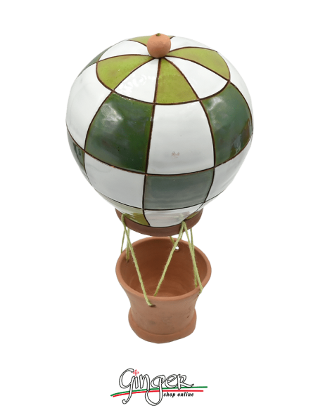 La Mongolfiera in Ceramica - diametro 9 cm altezza 17 cm - M7641