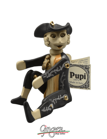 "i Pupi": Italian Masks - height 13 cm (5.12") - Bauta