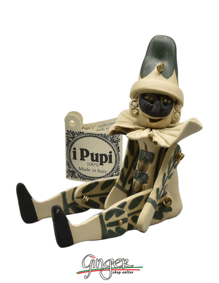 "i Pupi": Italian Masks - height 13 cm (5.12") - Brighella