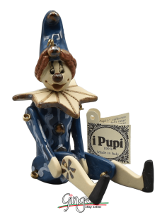 "i Pupi": Italian Masks - height 13 cm (5.12") - Clown