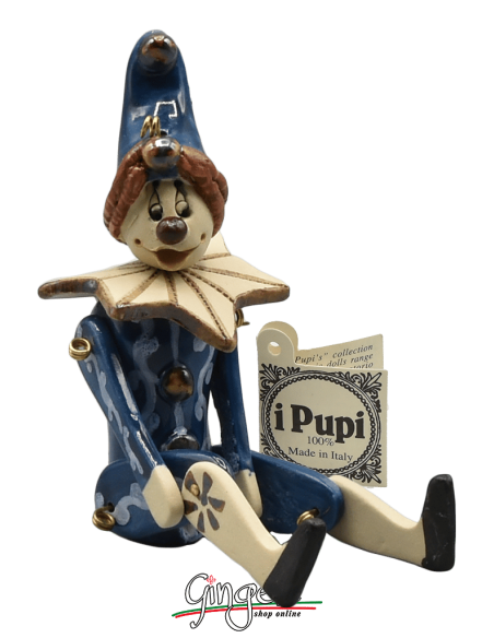 "i Pupi": Italian Masks - height 13 cm (5.12") - Clown