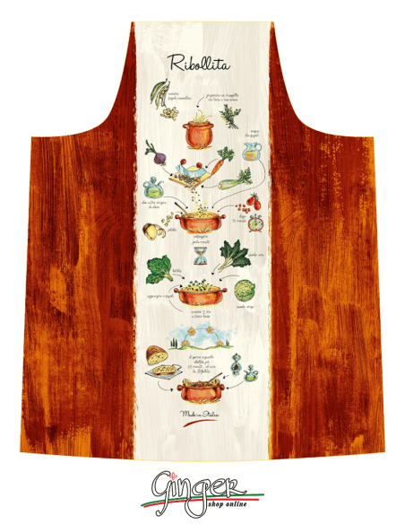 Grembiule da Cucina - la Ribollita con ricetta illustrata - GR_Ribollita