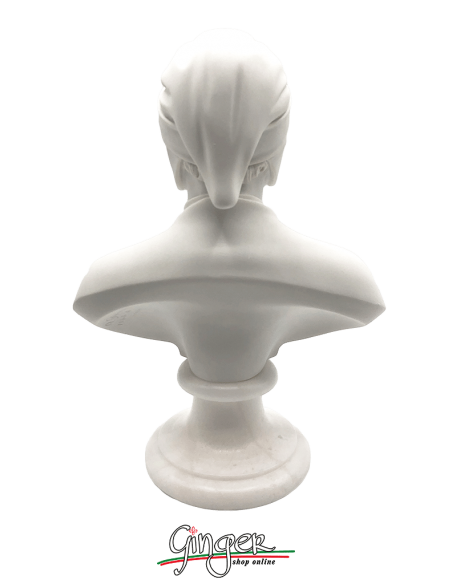 Dante Alighieri - bust 8.6 in. (22 cm) - with alabaster base