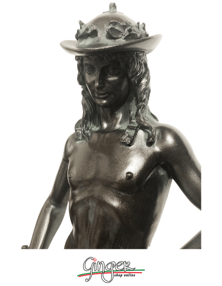 David by Donatello - 48 cm (18.9 in.) - aged bronze color