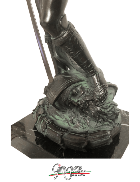 David by Donatello - 48 cm (18.9 in.) - aged bronze color