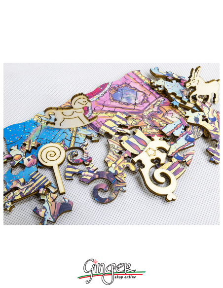 Collectible mini wooden Puzzle: Pinocchio