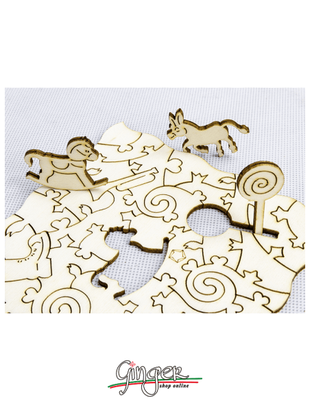 Collectible mini wooden Puzzle: Pinocchio